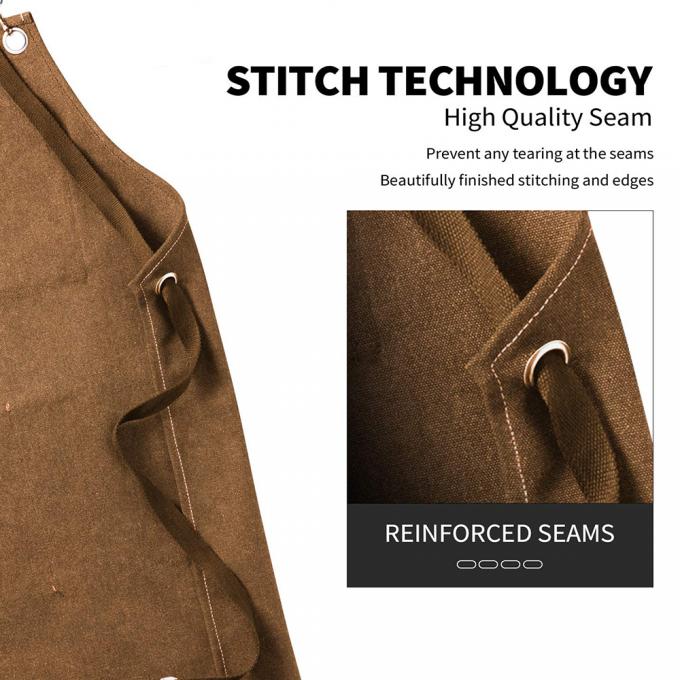 کار باغبانی ابزار باغبانی پیش بند ذخیره سازی پیش بند پارچه ای پنبه ای مقاوم در برابر قطره های آب پیش بند قابل تنظیم متقاطع پشتی 2