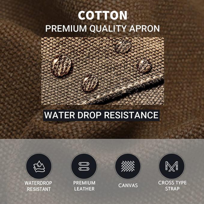 کار باغبانی ابزار باغبانی پیش بند ذخیره سازی پیش بند پارچه ای پنبه ای مقاوم در برابر قطره های آب پیش بند قابل تنظیم متقاطع پشتی 3