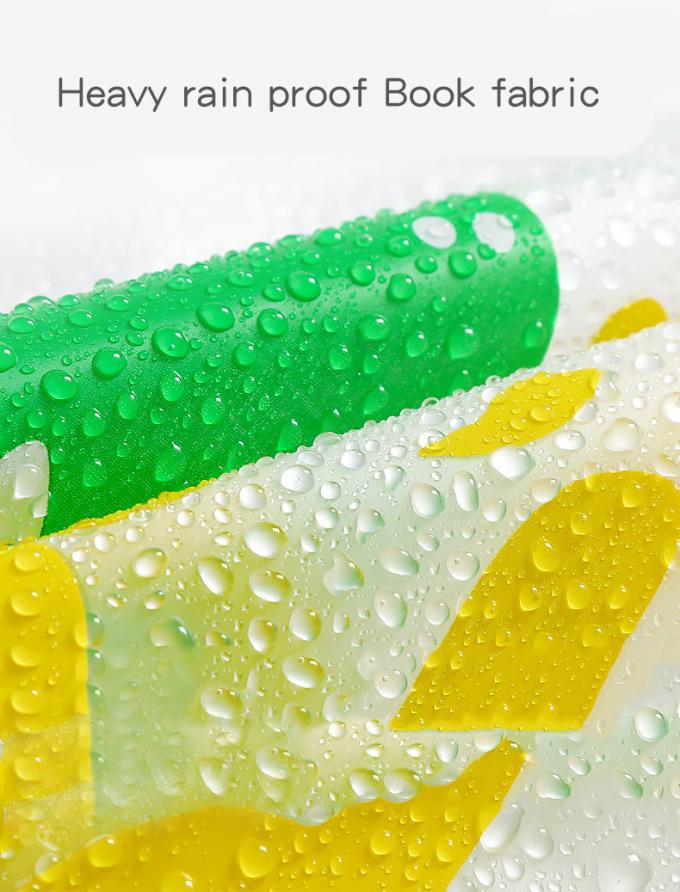 بارانی ضد آب بچه گانه، پانچوی شفاف بارانی بچه گانه، انیمیشن کلاه دار بارانی دانش آموزان با کیف مدرسه 0