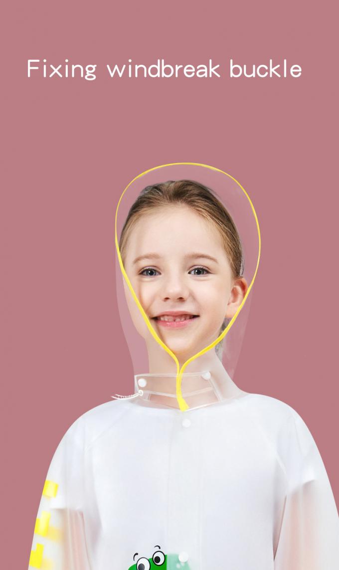 بارانی ضد آب بچه گانه، پانچوی شفاف بارانی بچه گانه، انیمیشن کلاه دار بارانی دانش آموزان با کیف مدرسه 5