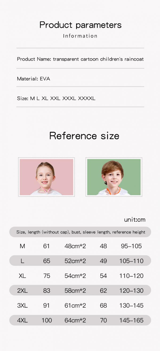 بارانی ضد آب بچه گانه، پانچوی شفاف بارانی بچه گانه، انیمیشن کلاه دار بارانی دانش آموزان با کیف مدرسه 6