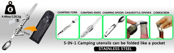 camping spoon fork knife combo