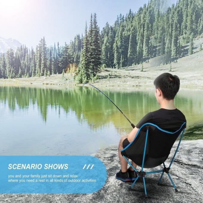 عمده فروشی سفارشی OEM جمع و جور قابل حمل و سبک وزن باربیکیو ماهیگیری ساحلی صندلی کمپینگ تاشو ماه در فضای باز 4