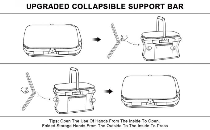 Folding wild pinring basket