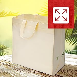 plain reusable wide large capacity bag