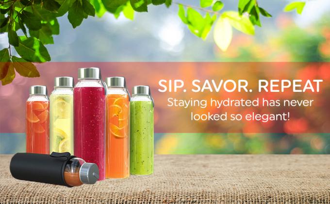 Glass Water Bottles Beverage and Juicing Storage juicer botellas de vidrio con tapa brieftons large