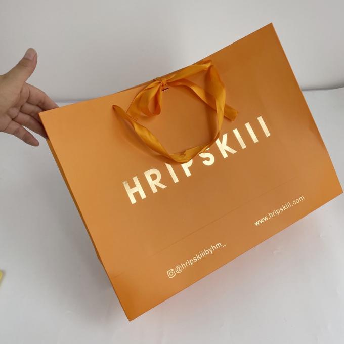 لوکس مد لوکس و کم هزینه کیسه بسته بندی با کیفیت بالا کیسه کاغذی خرید سازگار با محیط زیست چند لایه با چاپ لوگوی خودتان 5