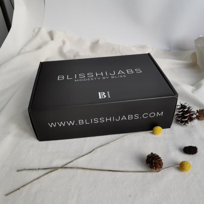 لوگوی سفارشی جعبه بسته بندی کاغذ مشکی موجدار با لمس نرم لوکس جعبه کادو بطری لوازم آرایشی و بهداشتی جعبه بسته بندی مقوایی 3