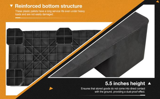 Factory Heavy Duty Grid Tianzi Forklift Logistics Warehouse Moisture Proof Plastic Pallet Recycled Black Plastic Pallet Black Color For Export Disposable Cheap Plastic Pallet Light Duty 2