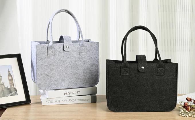Logo DIY Personalized Grocery Bag Wholesale Shopping Bags Customization Cheap Handbags Casual Felt Women Shopping Handbags For Daily Use 2