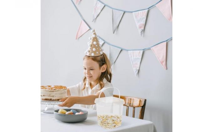 سطل پلاستیکی شفاف با پوشش بستنی سطل ذخیره سازی مواد غذایی سطل ذخیره سازی یخچال مربع سطل پلاستیکی با دسته برای آشپزخانه خانگی 4