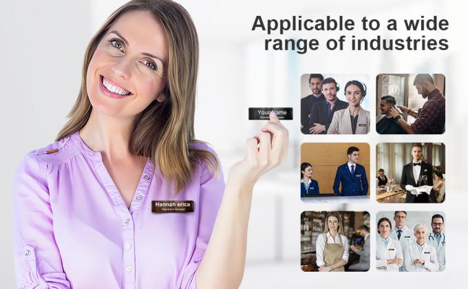 Metal Engraved Name Badge, Custom Name Tag, Personalized Plastic Or Metal ID Name Plate, Solid Brass Name Tag With Magnetic, Pin Or Clutch Back, Military, Police, Fire Department Name Badge ID Pin 1