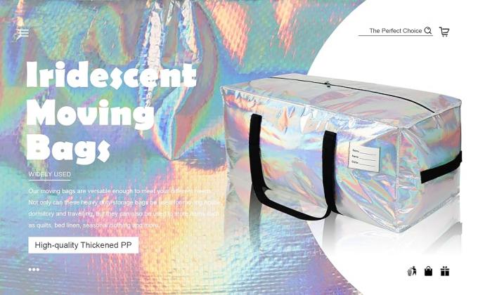 Heavy Duty Moving Bags 24-Gallon Extra Large Waterproof Foldable Clothing Storage Totes Bags With Zipper,Reinforced Handles,Packing Moving Boxes For Dorm & Seasonal Storage,Iridescent 0