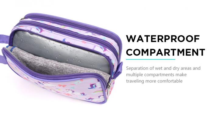 Galaxy-Purple Travel Toiletry Bag, Waterproof Hanging Wash Bag Toiletries For Girls, Kid Travel Toiletry Bag Kit Makeup Case Cosmetics Organizer for Men Women 0