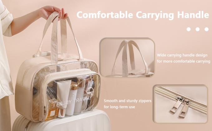 Travel Toiletry Bag For Women And Men, Beach Bag Waterproof Sandproof, Large Clear Tote For Gym Pool Beach Summer Vacation 1