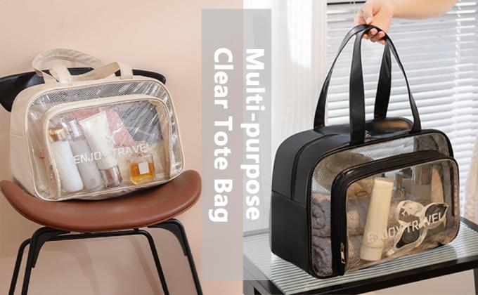 Travel Toiletry Bag For Women And Men, Beach Bag Waterproof Sandproof, Large Clear Tote For Gym Pool Beach Summer Vacation 3