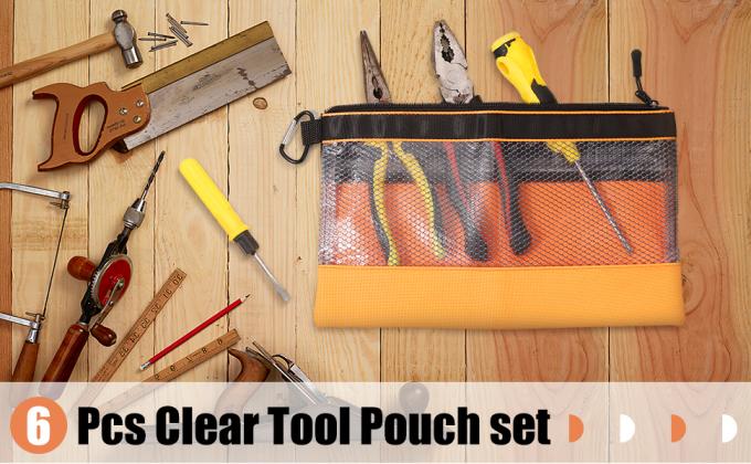 Clear Tool Pouch Tool Pouch Bags Zipper Tool Pouch With Heavy Duty Mesh Window sports equipment bags,special purpose bags custom,backpack, cooler bags, travel bags,Duffle bags laptop bag 0