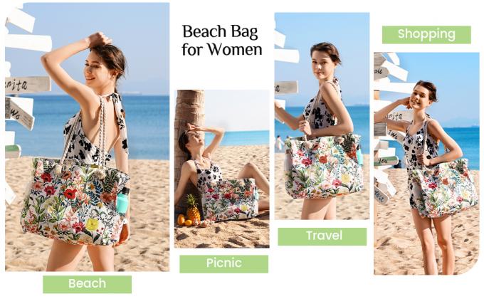 Hot Selling Multifunctional Large Capacity European And American Classic Popular Beach Bag Travel Holiday Gym Essential 8