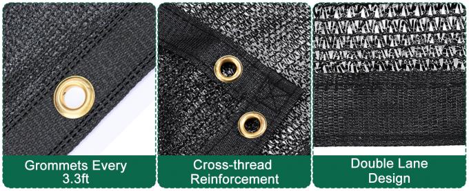 پارچه سایهبان 70% باغ، توری سایهبان مقاوم در برابر آفتاب 10x20FT مش با مواد HDPE و حلقههای تقویتشده برای گلخانه، گیاه، پرگولا و سایهبان حیاط خلوت 0