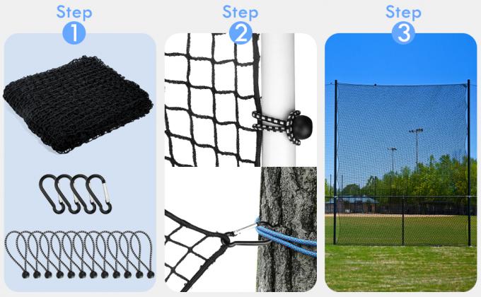 Golf Practice Net, Sports Practice Barrier Net, Heavy Duty Ball Netting Golf Hitting Net, 100% Virgin HDPE Knotless Sport Net Quality Plastic Field Fencing For Outdoor Baseball Football Practices 6