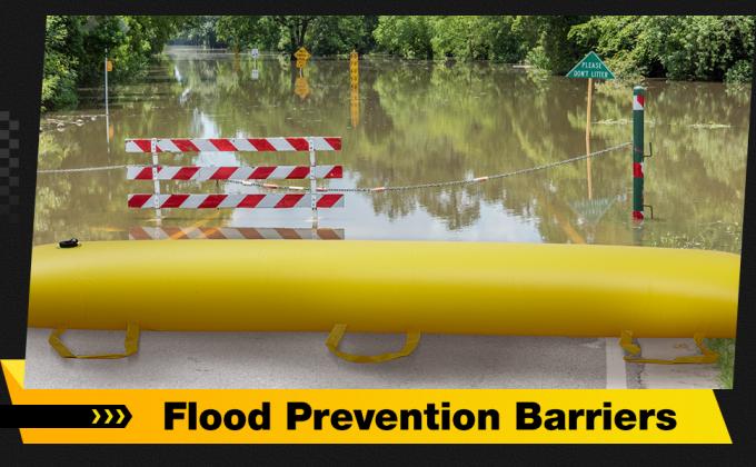 Flood Barriers For Home Reusable Flood Prevention Barriers Water Barrier For Flooding PVC Flood Bags Sandbag Alternative PVC Water Diversion Tubes With Fixed Handle (6 Ft X 20 In X 12 In) 0