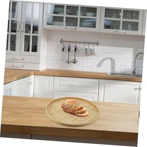 Bamboo Sieve Round Baskets Woven Storage Baskets Woven Tray Fruit Rattan Tray Fruit Natural Bamboo Colander Weaving Sieve Vegetable Food 0