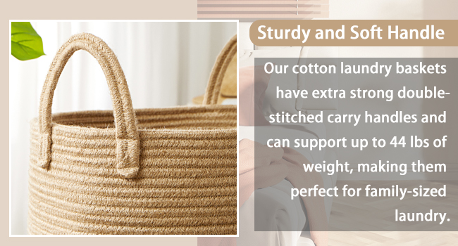 80L Extra Large Jute Woven Hamper Laundry Basket Wicker Rope Clothes Hamper For Baby Nursery Kids Tall Rattan Blanket Basket In Living Room Bedroom 1