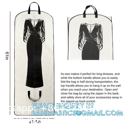 Bridal Wedding Gown Dress Garment Bag Extra Large Foldable Portable Travel Cover Hanging Luggage With Pockets