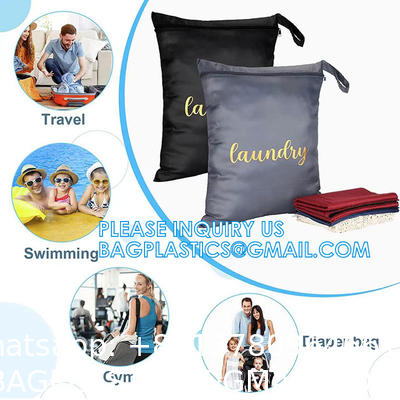 Recycle Zippered Foldable Laundry Bag Logo Extra Large Travel Laundry Bag with Handles and Drawstring Closure