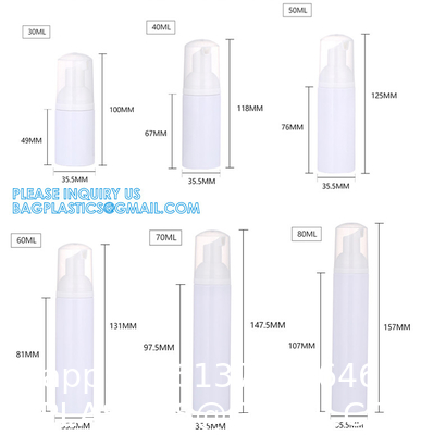 Fast Delivery Cosmetic Packaging 30ml 50ml 100ml 150ml Plastic Pet Foam Mousse Bottle With Liquid Soap Pump