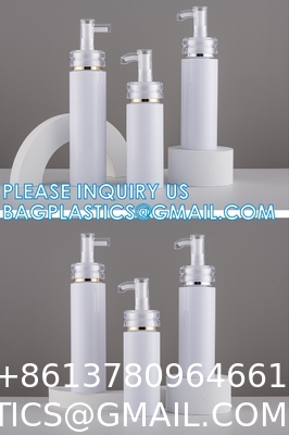 Shampoo Pump Bottle, Luxury Silver Cosmetic Packaging Face Cream Serum Essence Lotion Dispenser Pump Bottle