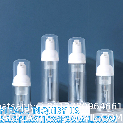 Foaming Dispenser Bottle, Travel Spray Bottle Container Cosmetics Bottle Transparent Dry Powder Spray Bottle