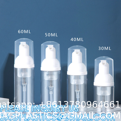 Foaming Dispenser Bottle, Travel Spray Bottle Container Cosmetics Bottle Transparent Dry Powder Spray Bottle