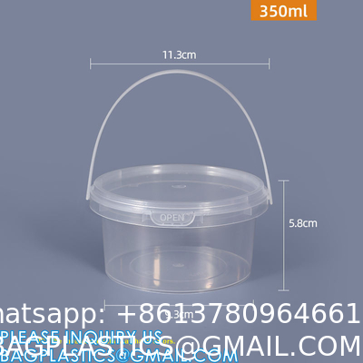 Heavy Duty Round Square Handle Bucket for Paint Chemical Ice Food Flowers, container barrel with handle