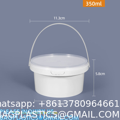 Heavy Duty Round Square Handle Bucket for Paint Chemical Ice Food Flowers, container barrel with handle