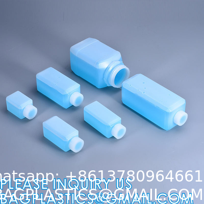 Square Chemical Plastic Biochemistry Medical Reagent Bottle 30ml 50ml 60ml 150ml 500ml 1000ml Custom Capacity