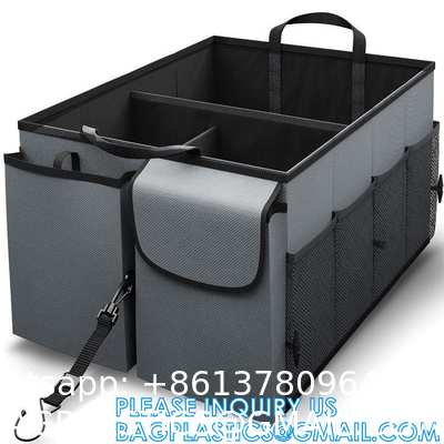 Trunk Organizer Foldable Car Storage Boxes Car Storage Bag, Organizer Multi-Compartment Collapsible Trunk storage