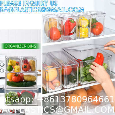 Plastic Storage Bins With Lids X-Large – Perfect Kitchen Or Pantry Organization, Fridge, Cabinet Organizers