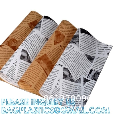 Unbleached Deli Wax Paper Sheets For Food, Basket Liners Food Picnic Paper Sheets Greaseproof Deli Wrapping