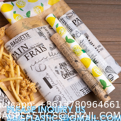 Unbleached Deli Wax Paper Sheets For Food, Basket Liners Food Picnic Paper Sheets Greaseproof Deli Wrapping