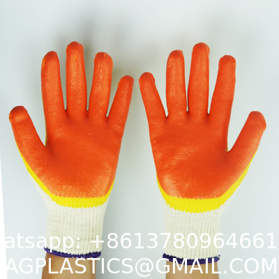 Garden Gloves, String Knit Red Palm Latex Dipped Work Gloves - Cotton Polyester Shell Safety Protection Gloves