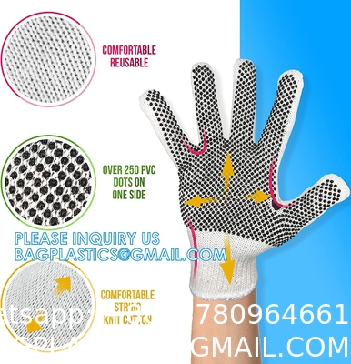 Cotton PVC Dotted Safety Garden Working Gloves Cotton Working Gloves, Safety Work Gloves for Industrial Work