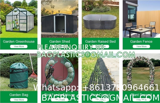 Portable Plant GreenHouse Zippered Door Windows, Galvanized Steel Hoops, Glass Greenhouse, Polycarbonate Greenhouse