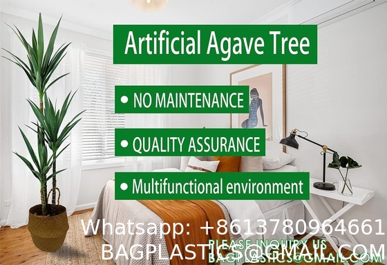 Artificial Tree Plant with 76 Leaves, Nursery Plastic Pot, Feel Real Technology, Green Tree 5.3ft Faux Agave