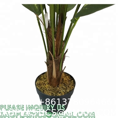 Artificial Green Dieffenbachia Plant 2 Pack - Faux Indoor Plant Spray - EverGreen Greenery For Home Or Office Decor