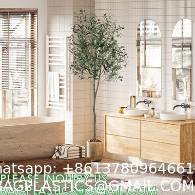 Artificial Olive Tree 6ft Tall Fake Potted Olive Silk Tree with Planter Large Faux Olive Branches and Fruits