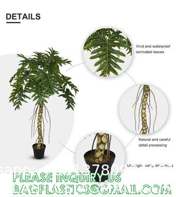 Faux Plant Artificial Plant Split-Leaf Philodendron, Monstera Deliciosa, Fake Indoor Plant, Excellent Gift