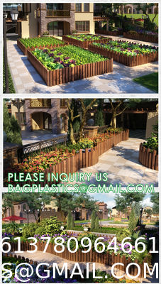 Landscaping Outdoor Plastic Mock Wooden Fence Garden Backyard Border Edging Decorative Garden Fences Fencing