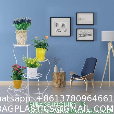 Plant Stand Indoor Outdoor, Plant Shelf Multiple Flower Pot Holder, Metal Wrought Iron Planter Shelf Plant Display