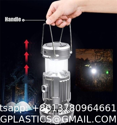 Camping Solar Handle Fan Lamp, Camping Lantern for Power Outages: 3000mAh Solar Rechargeable Lantern